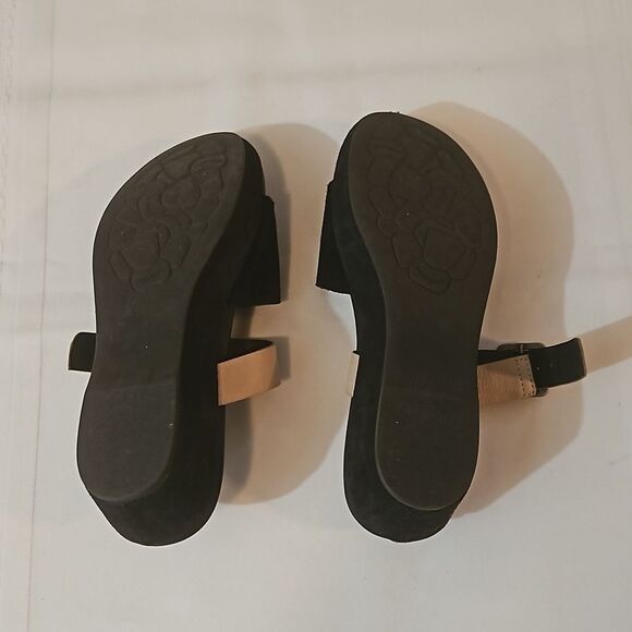 NWOT Kork-Ease Black suede, tan leather slide on shoes size 6 - Picture 7 of 10